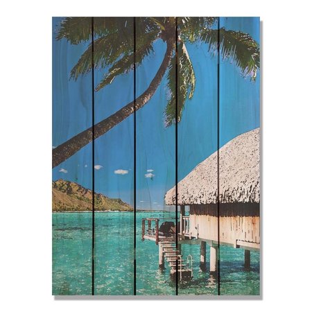 RICKI&APOSS RUGS 28 x 36 in. Tropical Paradise Inside & Outside Cedar Wall Art RI890973